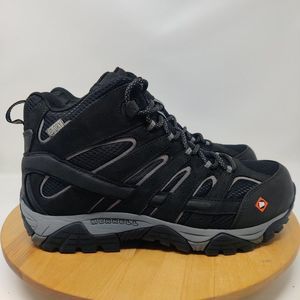 Merrell Moab Vertex Mid- Mens- Size 9 M- Black- [J05241]- Work Boot